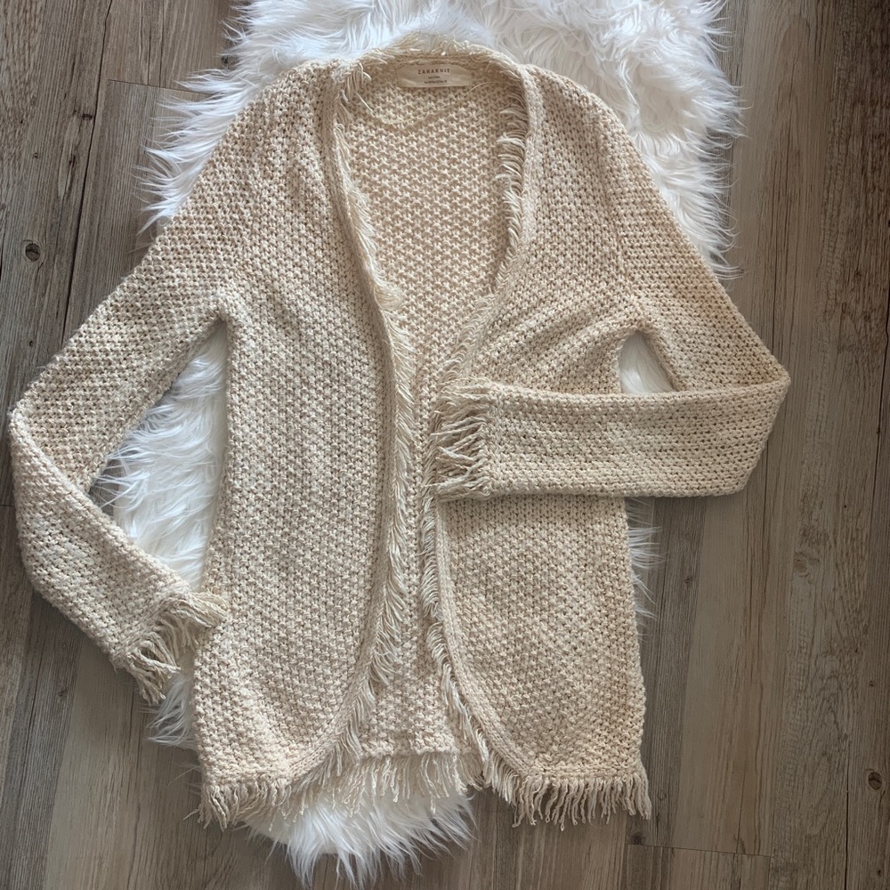 ZARA Knit Fringe Sweater